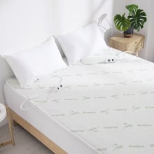 White Bamboo-Blend Electric Blanket
